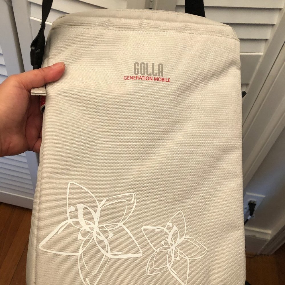 Golla laptop cross body bag, beige exeriaor and bl - Picture 5 of 11